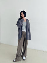 アルパカウールボクシーカーディガン / Alpaca wool boxy cardigan (4color)