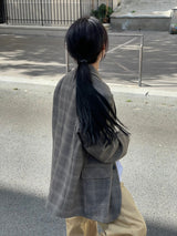 Vichy check pattern blazer