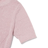 COLLECTION HALF SLEEVE CROP KNIT [PINK]