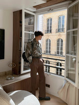 ASCLO Rose Semi Wide Slacks (4color)