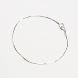 シルバーシンスネークチェーンアンクレット/silver thin snake chain anklet (silver / no spare chain)