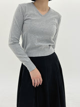 Minimal V-neck Knit (12color)