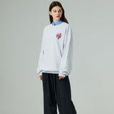 ハートプリンティングスウェット/HEART PRINTING SWEAT SHIRT-WHITE MELANGE