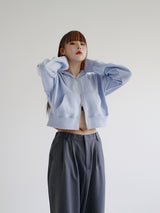 ピーナッツクロップジップアップ/Peanut Crop Hood Zip Up (4color)