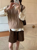 Quattro wool knit vest