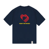 オーバーラップハートライン半袖Tシャツ