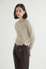 ASYMMETRY PLACKET KNIT CROP TOP OATMEAL (6608598728822)