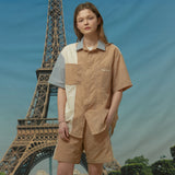 Color block nylon short sleeve shirts (6549350645878)