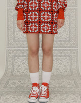 GRANNY SQUARE KNIT MINI SKIRT RED (6691438526582)