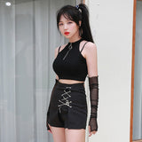 ジッパーリングクロップトップ / TOP(8097) Zipper Ring Crop Top