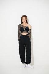 サムホールシルクロップTシャツ / TOP(9330) Thumbhole Siru Crop Tee