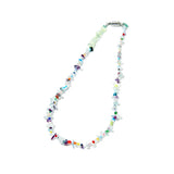 ビーズクリスタルネックレス / Beads&Crystal Random Mix Necklace(handmade) (4624881287286)