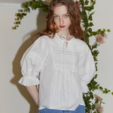 Puntuck Sailor Lace Blouse (6681236897910)