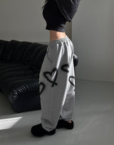 ハートオープンショルダーパッドクロップドTシャツ