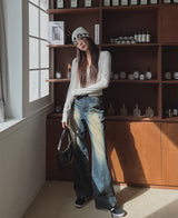 ワンダーウォッシュドアブルデニムパンツ/(UNISEX) Wander washed able denim