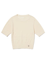 COLLECTION HALF SLEEVE CROP KNIT [IVORY]