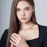 TWIST GOLD CHAIN NECKLACE (6618490765430)