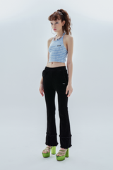 ウェーブブーツカットパンツ / wave bootscut pants_black
