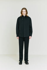 Collar Strap Shirt black (6683678933110)