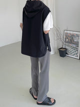 Hood long vest