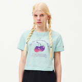 チェリーアーチロゴクロップTシャツ / CHERRY ARCH LOGO CROP T-SHIRT [MINT]