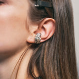 NO.318 [SILVER] GEOMETRY SQUARE EARCUFF