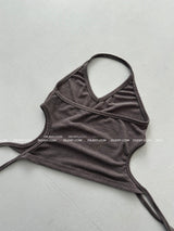 Open Crop Halterneck Sleeveless