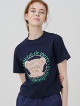 ウィメンズ ベアフレンズリラックスクロップTシャツ(FCC2TS386W)
