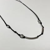 パールリングシルバーリングネックレス