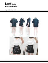 チェーンメッシュボックスTシャツ/TOP(8101) chain mesh box tea