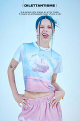 ピンクバースドケーキクロップTシャツ / PINK BIRTHDCAKE CROP T-SHIRTS(PN)