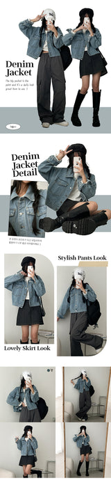 Bailly cropped jean jacket