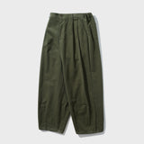 Structured Long Balloon Pants (Khaki)