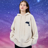 ビッグドルフィンロゴフードニット / Big dolphin logo hood knit
