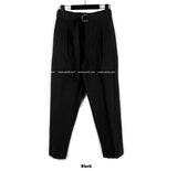 Kant Linen Belt Banding Slacks (3color) (6567597178998)