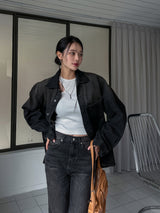 (UNISEX) メゾンウォッシングオーバーデニムシャツ