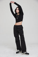 ピンタックジョガーパンツ / PINTUCK JOGGER PANTS BLACK