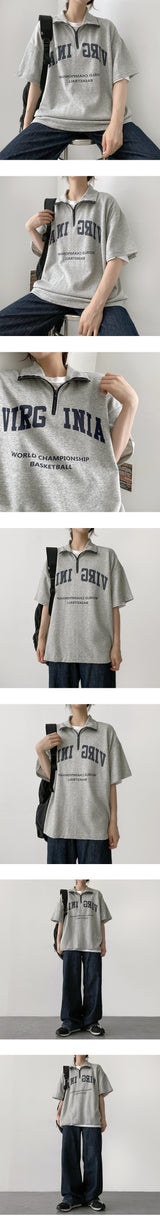 Burgess Half Zip-Up Anorak Short-Sleeved T-Shirt