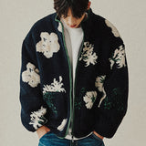 ワイルドフラワーフリースジャケット / WILD FLOWER FLEECE JACKET_NAVY