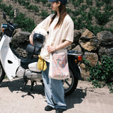 [Patchwork Canvas Bag] Banana Leaves - Pale Pink (6625180975222)