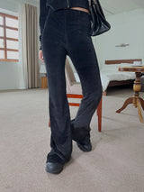 ベルベット ブーツカット トレーニングパンツ / Velvet Boot Cut Training Pants (4color)