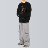Clover Embroidered Knit