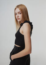 UNBLANCED WRINKLE TOP_BLACK (6682294648950)