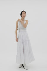 フリルカンカンロングスカート/Frill kangkang long skirt (3color)