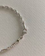 [92.5silver] フラワーチェーンブレスレット