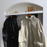 ASCLO Snap Button Hood Coat (2color) (6685981737078)