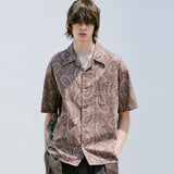 パラダイスペイズリーハワイアンシャツ / PARADISE PAISLEY HAWAIIAN SHIRT BROWN