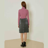エボニーシャーリングタートルネックトップ/Ebony shirring turtleneck top (pink)