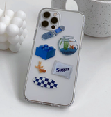 カラーオブジェクトブルーフォーンケース / Color Object Blue Phone Case