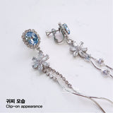  Diamond Petals Earring - Light Sapphire (Lovelyz Jiae, April Chaekyung Earring)